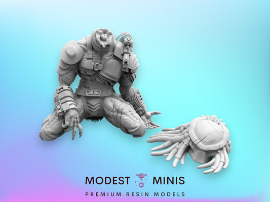 Dead Skull Hunter Headless - Resin 3D Print Alien Miniature | RPG | Sci fi | Cyberpunk | Role Playing | DnD | Papsikel