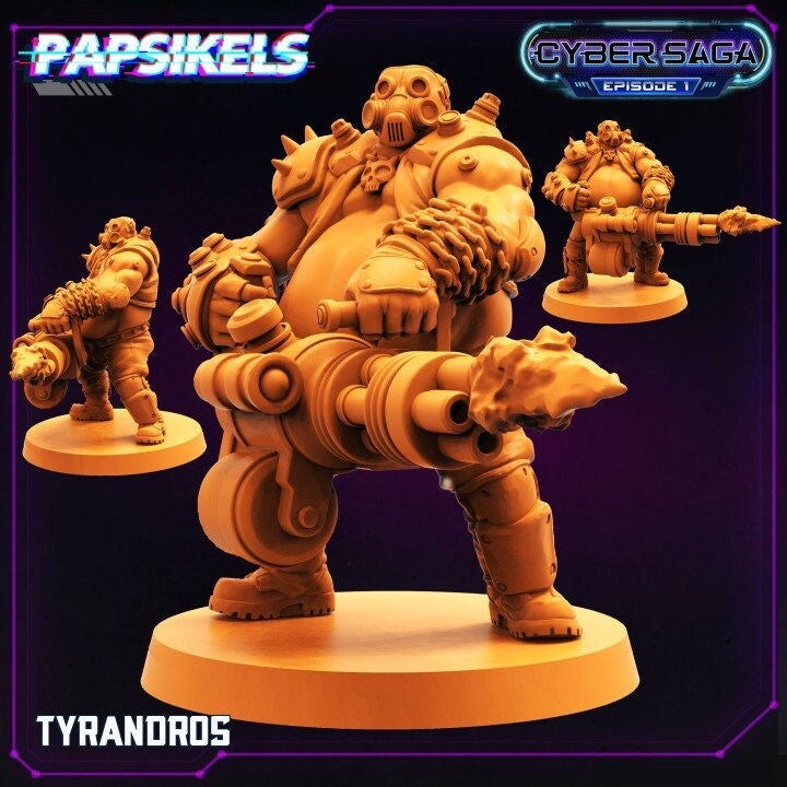 Tyrandros - 32mm Scale Alien Miniature  | Cyberpunk | Papsikels