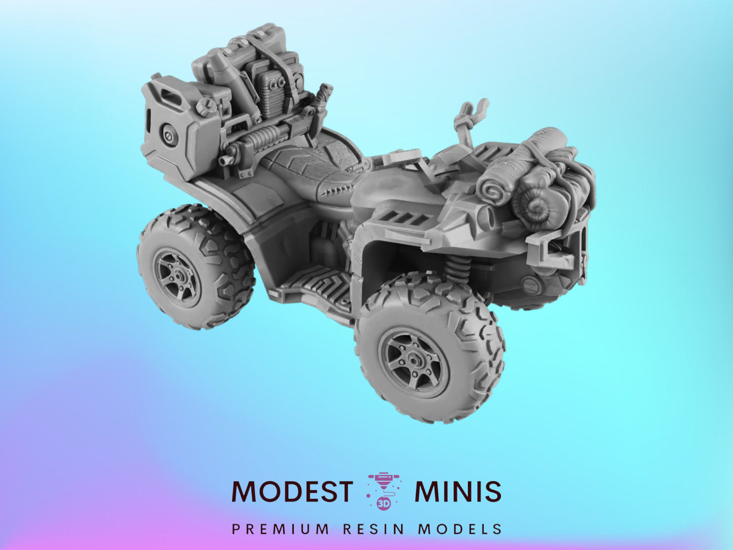 ATV Quad | 28mm - 54mm Scale | Survivor Terrain | Fantasy Scatter | Sci Fi Terrain | Superhero