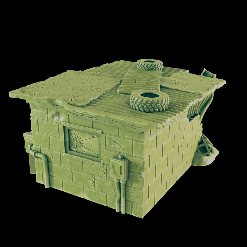 Radio Outpost | 28mm - 40mm Scale | Survivor Terrain | Fantasy Scatter | Sci Fi Terrain | EC3D Badlands