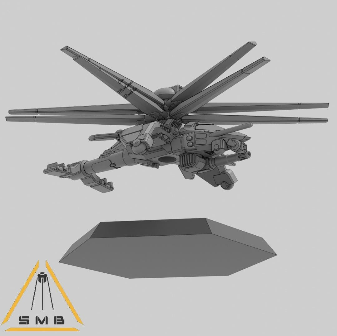 Donarchik Helicopter Rotary Wing Aero Helicopter | 1:265 | 285 | 6mm Battletech Scale |