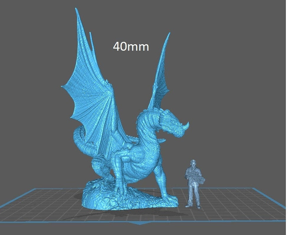 Young Green Dragon - 28mm 32mm Scale DnD Miniature | Dungeons and Dragons | RN Estudio JRPG