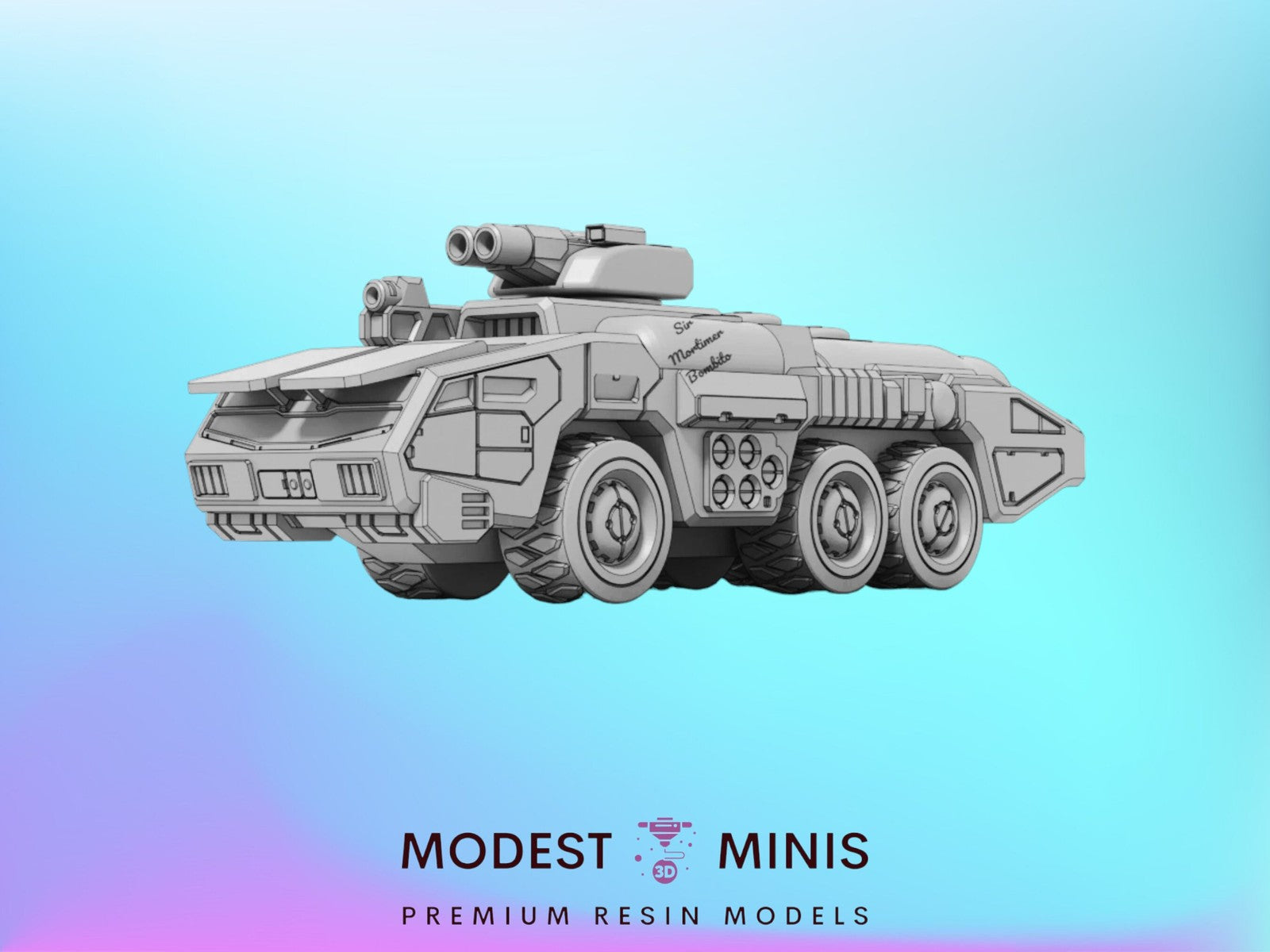 Modest Scale Truck with Coolant | 1:265 | 285 | 6mm Battletech Scale | – Modest ...