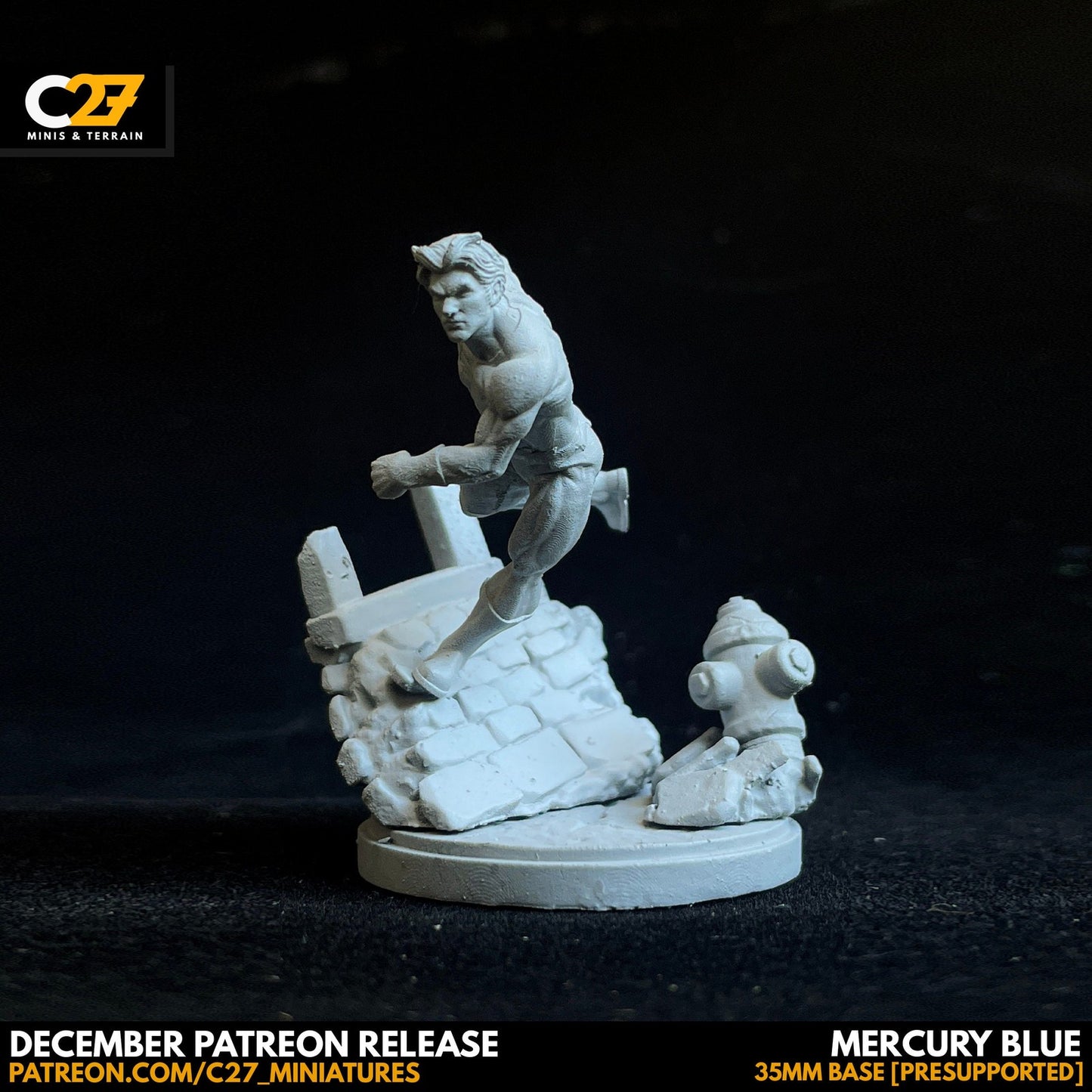 Mercury Blue - 32mm - 40mm Mini | Crisis Protocol Proxy | C27