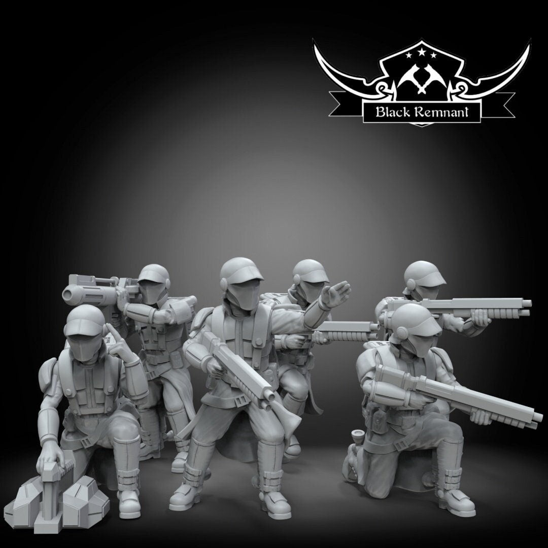 6pc Nimbus Troopers Set - 28mm - 40mm Scale | Star Wars Legion Mini