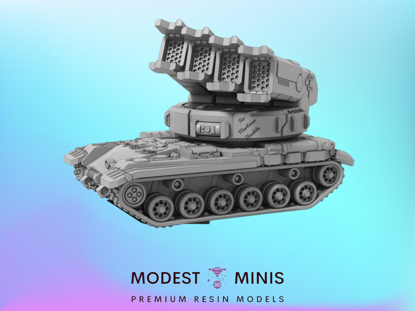 Nesun Raket HEAVY lrm20 Tank | 1:265 | 6mm Battletech Scale | Sir Mortimer