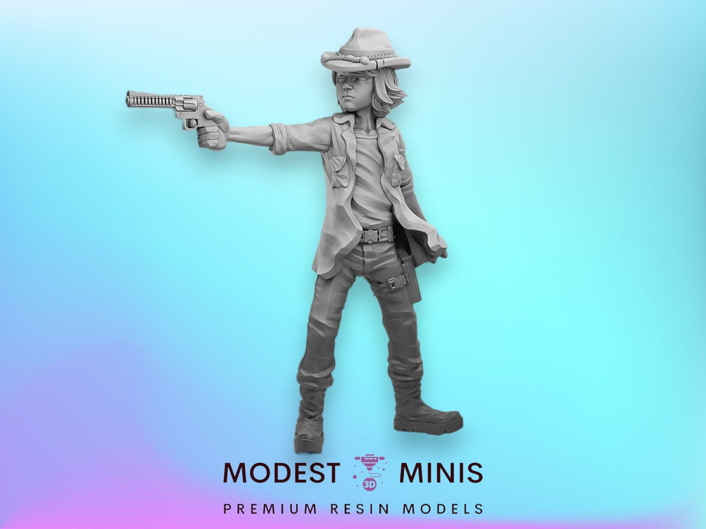 Survivor Child Little Sheriff | 28mm - 100mm Scale Resin Mini | Zombicide Vaultz