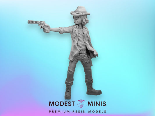 Survivor Child Little Sheriff | 28mm - 100mm Scale Resin Mini | Zombicide Vaultz