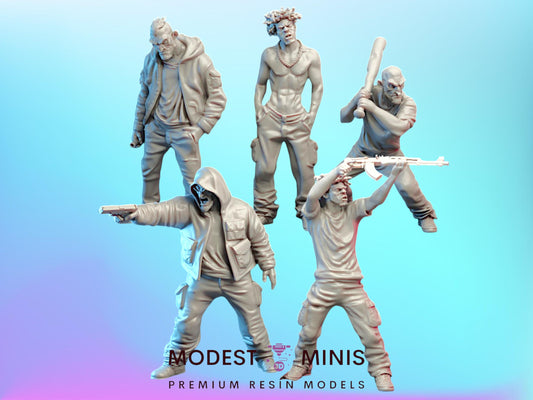 5pc OPFOR Overdose - 28mm Scale Resin Military Miniature | Zona Alfa | Spectre Ops Mini