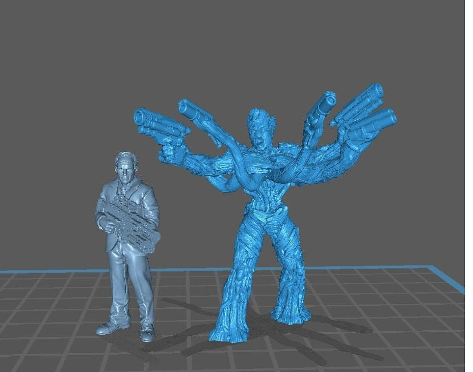 Tree Gunslinger - 40mm  Miniature | Crisis Protocol Proxy | Trident