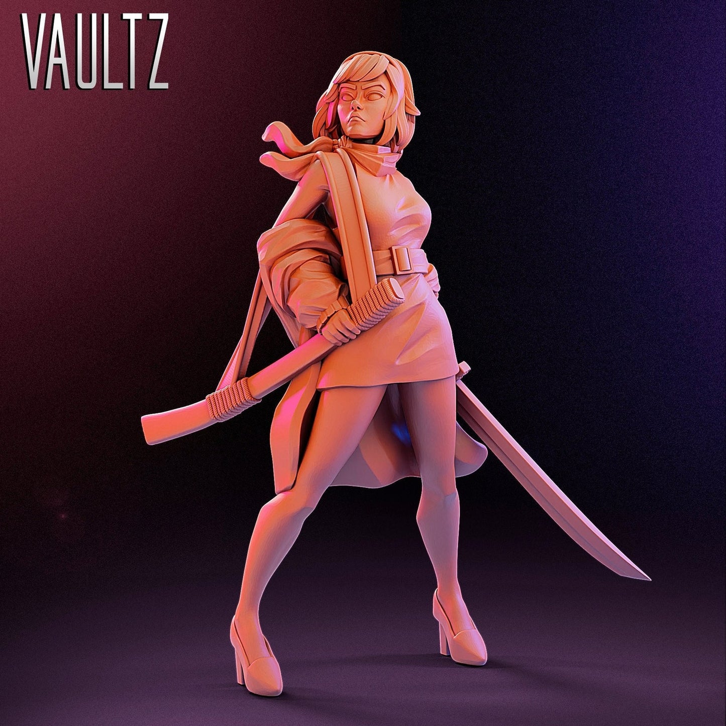 Survivor Mystery Gang Ms. Creepers | 28mm - 100mm Scale Resin Mini | Zombicide Vaultz