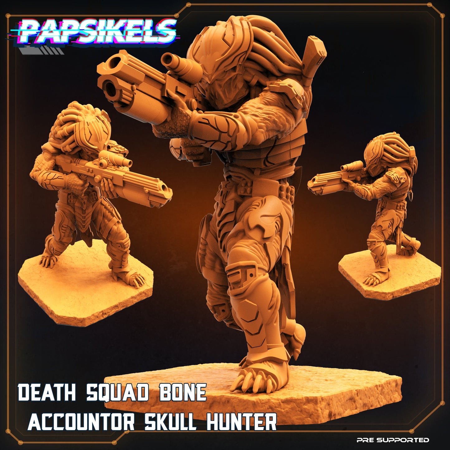 Death Squad Accountor - Resin 3D Print Alien Miniature | RPG | Sci fi | Cyberpunk | Role Playing | DnD | Papsikel