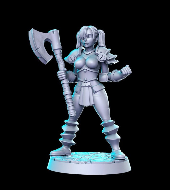 Heroine Quest Chaos 4 Female - 28mm 32mm Scale DnD Miniature | Dungeons and Dragons | RN Estudio