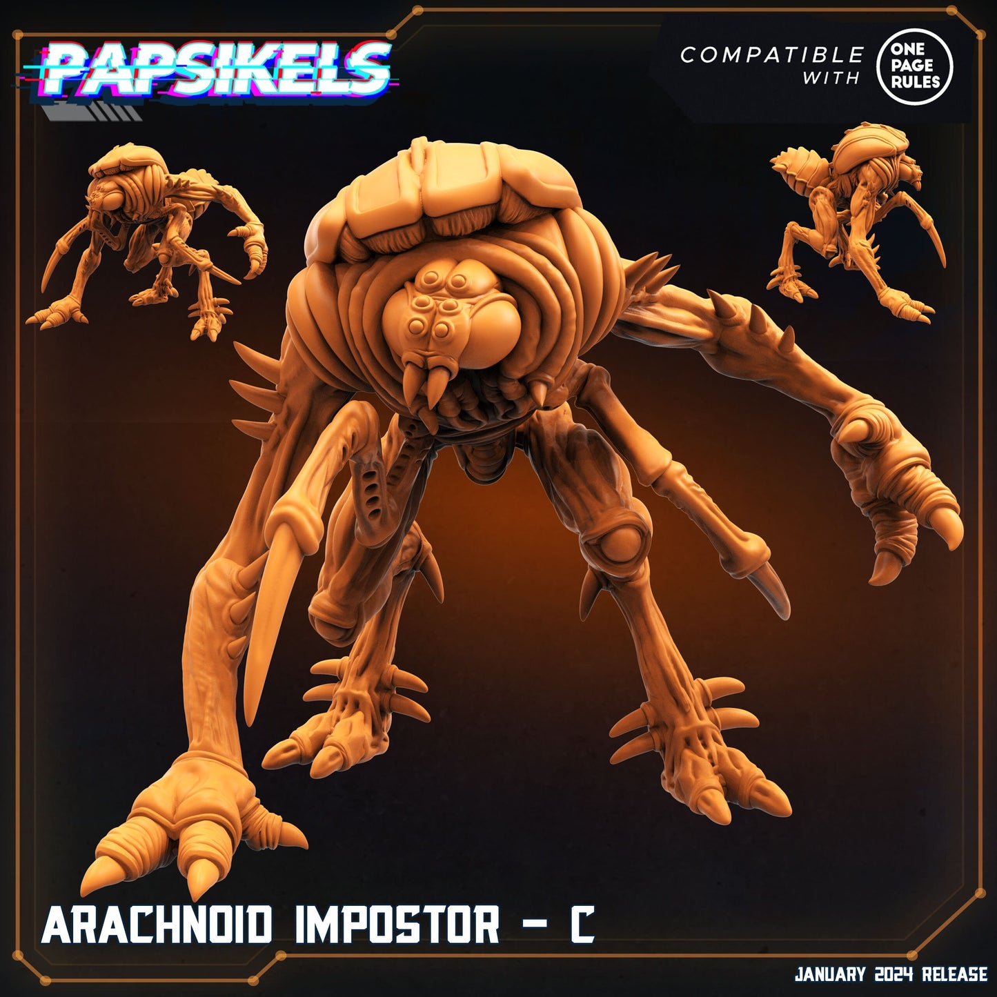 Arachnoid Impostors - 32mm Scale Alien Miniature | RPG | Sci fi | Cyberpunk | Role Playing | DnD | Papsikel