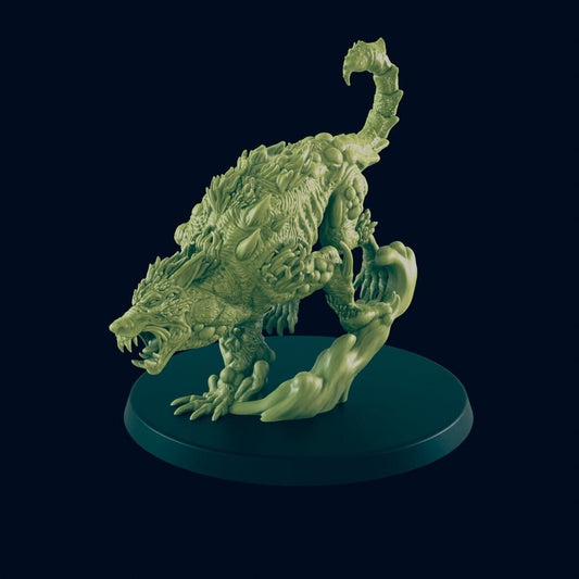 Mutated Wolf | 28mm - 100mm Scale Resin Mini - Survivors | Zombicide | Badlands | Vaultz