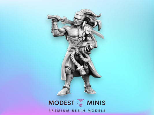 Heihashi Wandering Ronin - 32mm Scale DnD Miniature | Dungeons and Dragons | JRPG Mini - RN Estudio