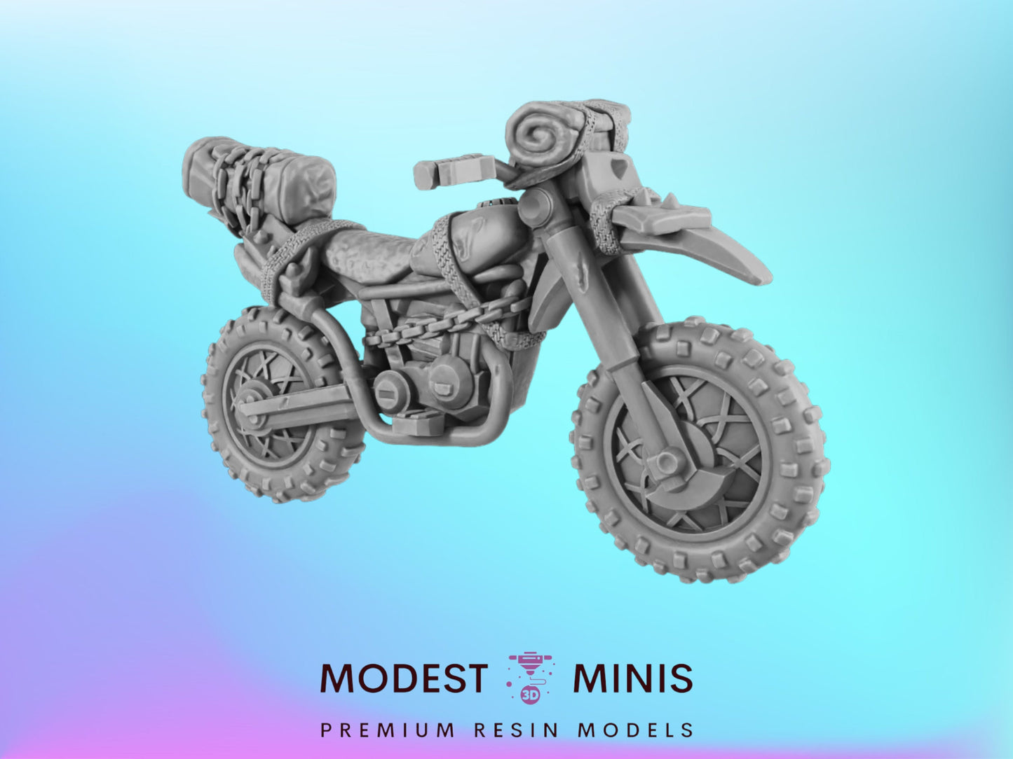 Dirt Bike Motorcycle | 28mm - 54mm Scale | Survivor Terrain | Fantasy Scatter | Sci Fi Terrain | Superhero