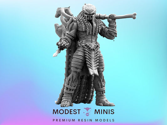 Grendel King Clan Leader Warlord 2 - 32mm Scale Alien Miniature | RPG | Sci fi | Cyberpunk | Role Playing | DnD | Papsikel Skull Hunters