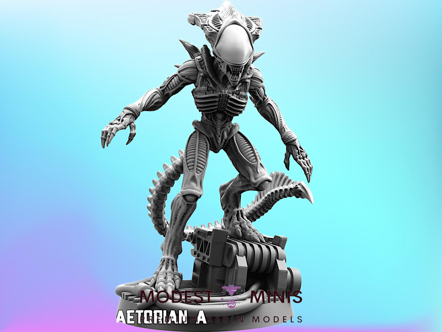 Xeno Praetorian A - 32mm Scale Alien Miniature | RPG | Sci fi | AvP | Role Playing | DnD | Papsikel