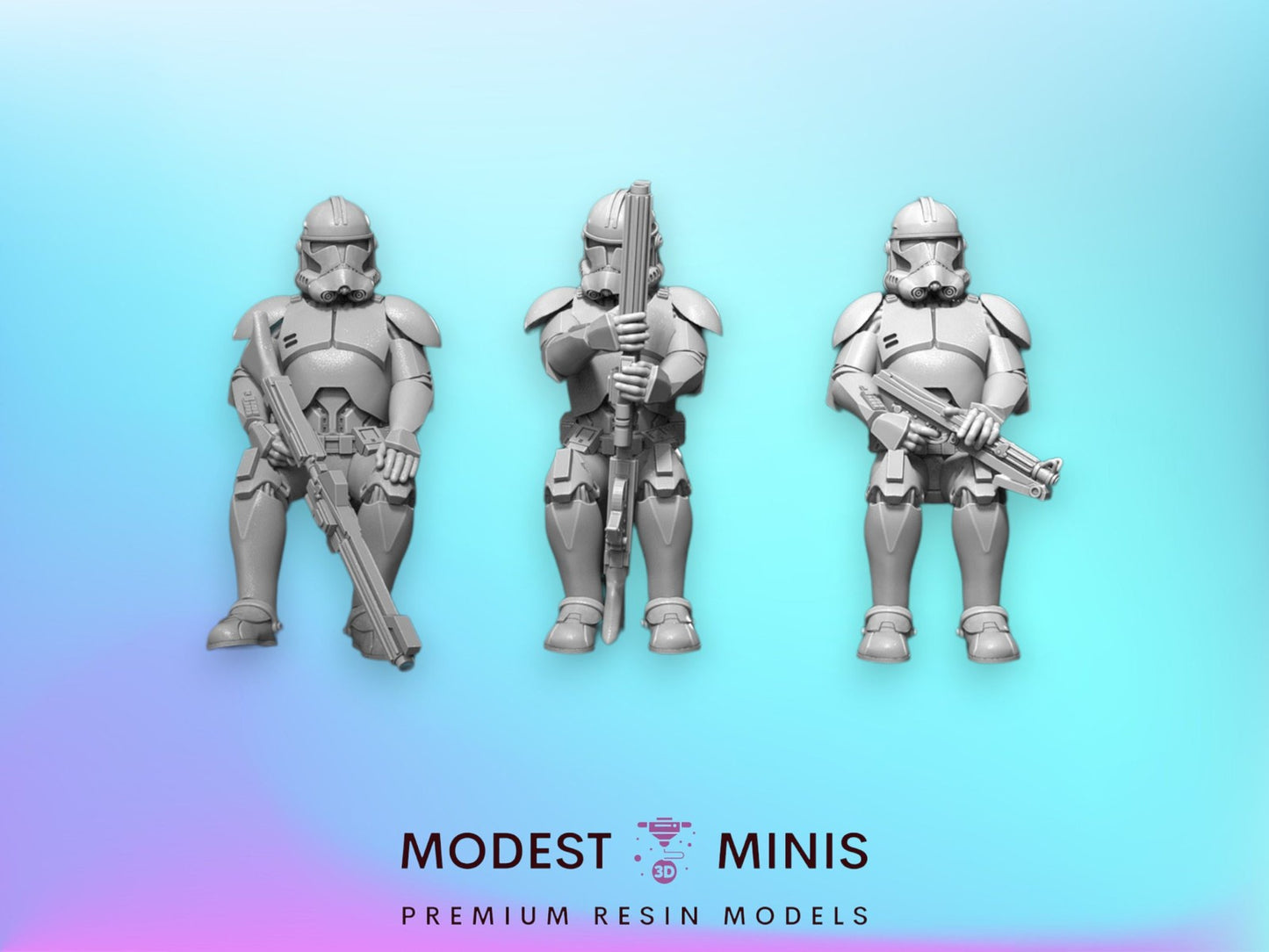 Seated Clone Crew - 28mm - 40mm Scale | Star Wars Legion Mini