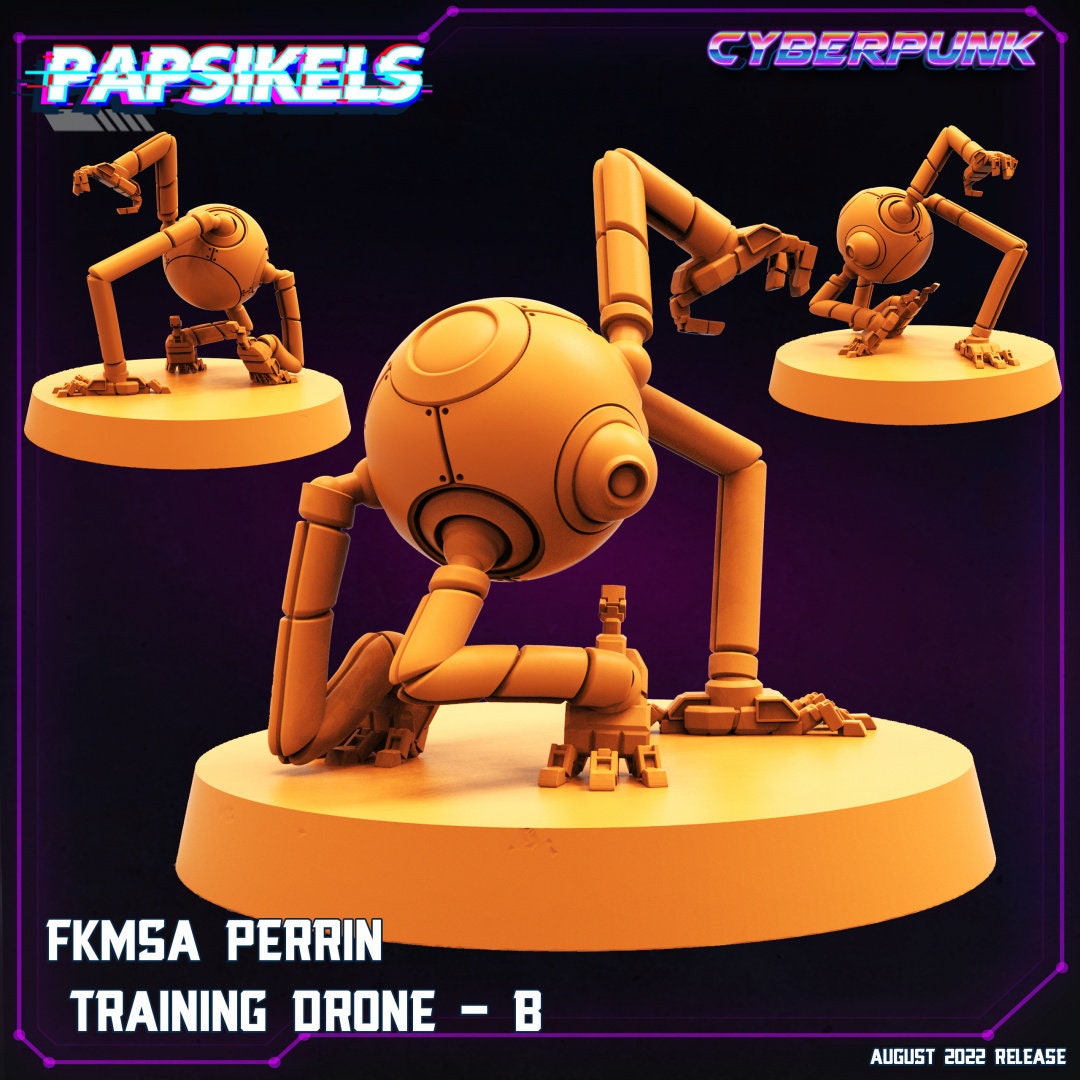 3pc Cyberpunk Training Drones Set - 32mm Scale Alien Miniature  | Batang City | Papsikels