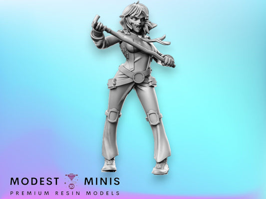 JRPG Female Ryuji - 28mm 32mm Scale DnD Miniature | Dungeons and Dragons | RN Estudio