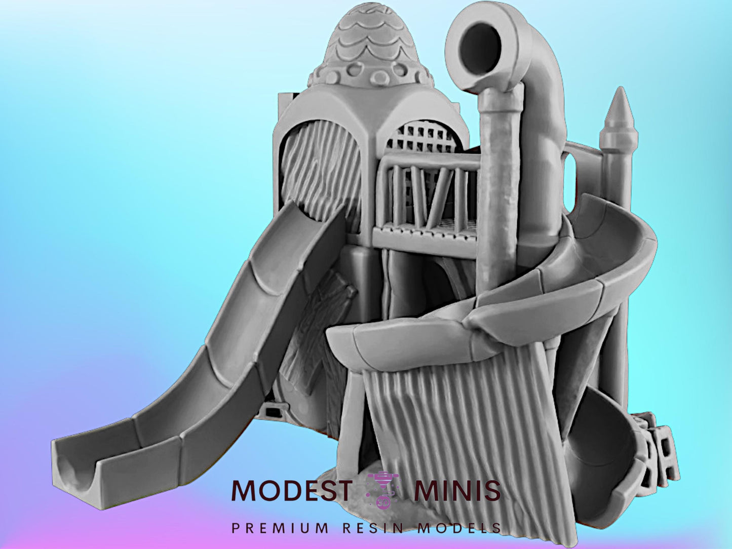 Slide 2 Abandoned Theme Park | 28mm - 40mm Scale | Survivor Terrain | Fantasy Scatter | Sci Fi Terrain | EC3D Badlands