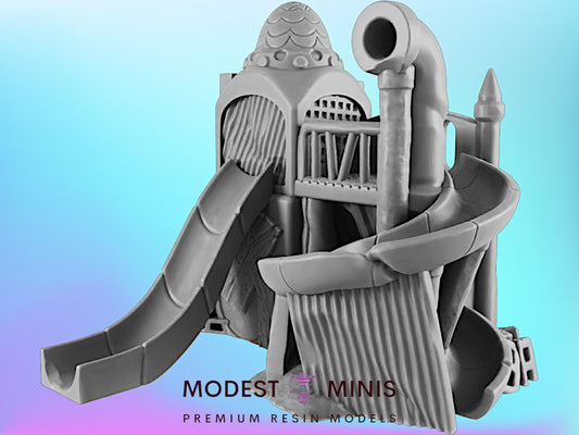 Slide 2 Abandoned Theme Park | 28mm - 40mm Scale | Survivor Terrain | Fantasy Scatter | Sci Fi Terrain | EC3D Badlands