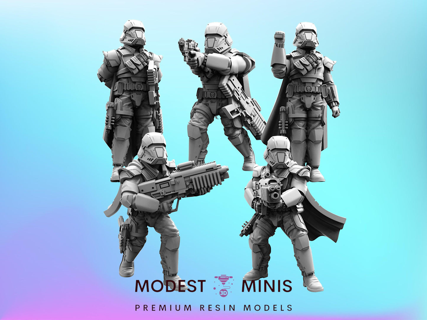Hell Bloodhounders - 32mm Scale Alien Miniature | RPG | Sci fi | Role Playing | DnD | Papsikel