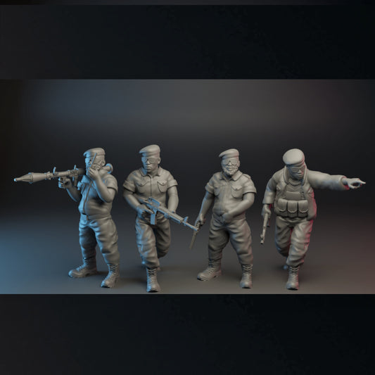 4pc Warlords Set - 28mm Scale Resin Military Miniature | Zona Alfa | Spectre Ops Mini