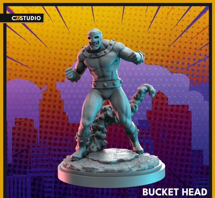 Bucket Head - 32mm - 40mm Mini | Crisis Protocol Proxy | C27