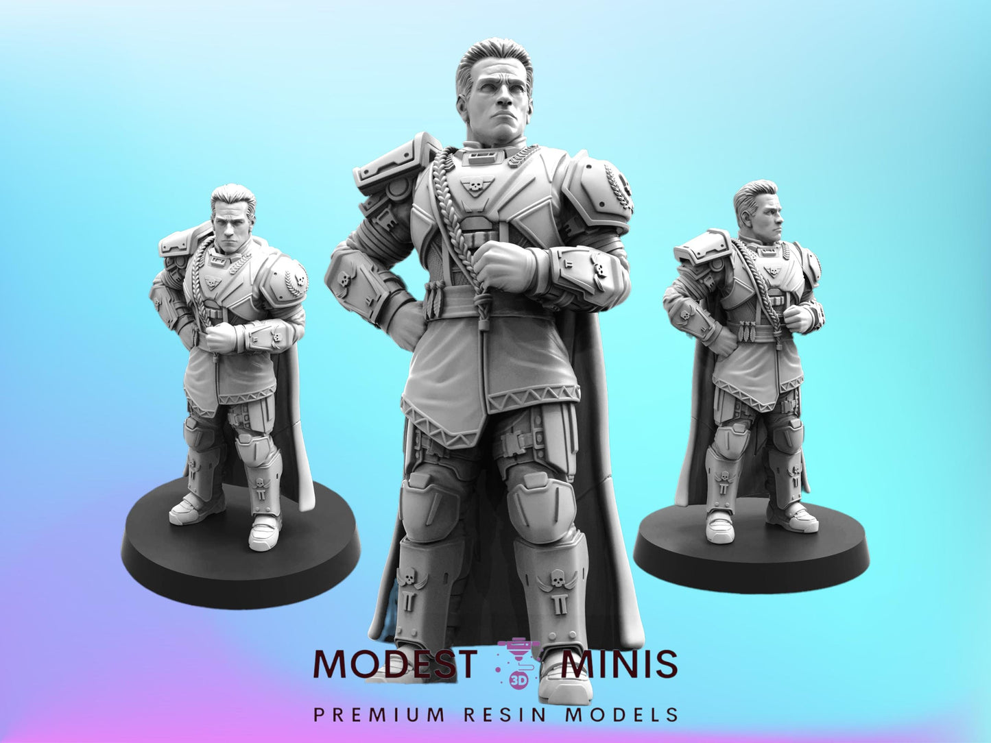 Star Marshal Arnie - 32mm Scale Alien Miniature | RPG | Sci fi | Role Playing | DnD | Papsikel