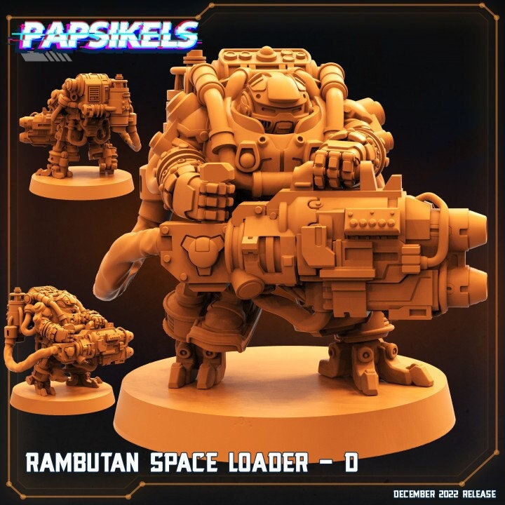 Space Dwarf Rambutan Space Loader D - Resin 3D Print Alien Miniature | RPG | Sci fi | Cyberpunk | Role Playing | DnD | Papsikel