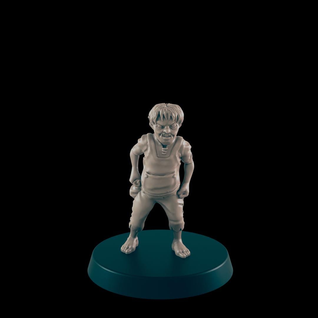 Half-Orc Folk | 25mm - 100mm Scale | DnD | EC3D Fantasy Mini | Everyday Folk