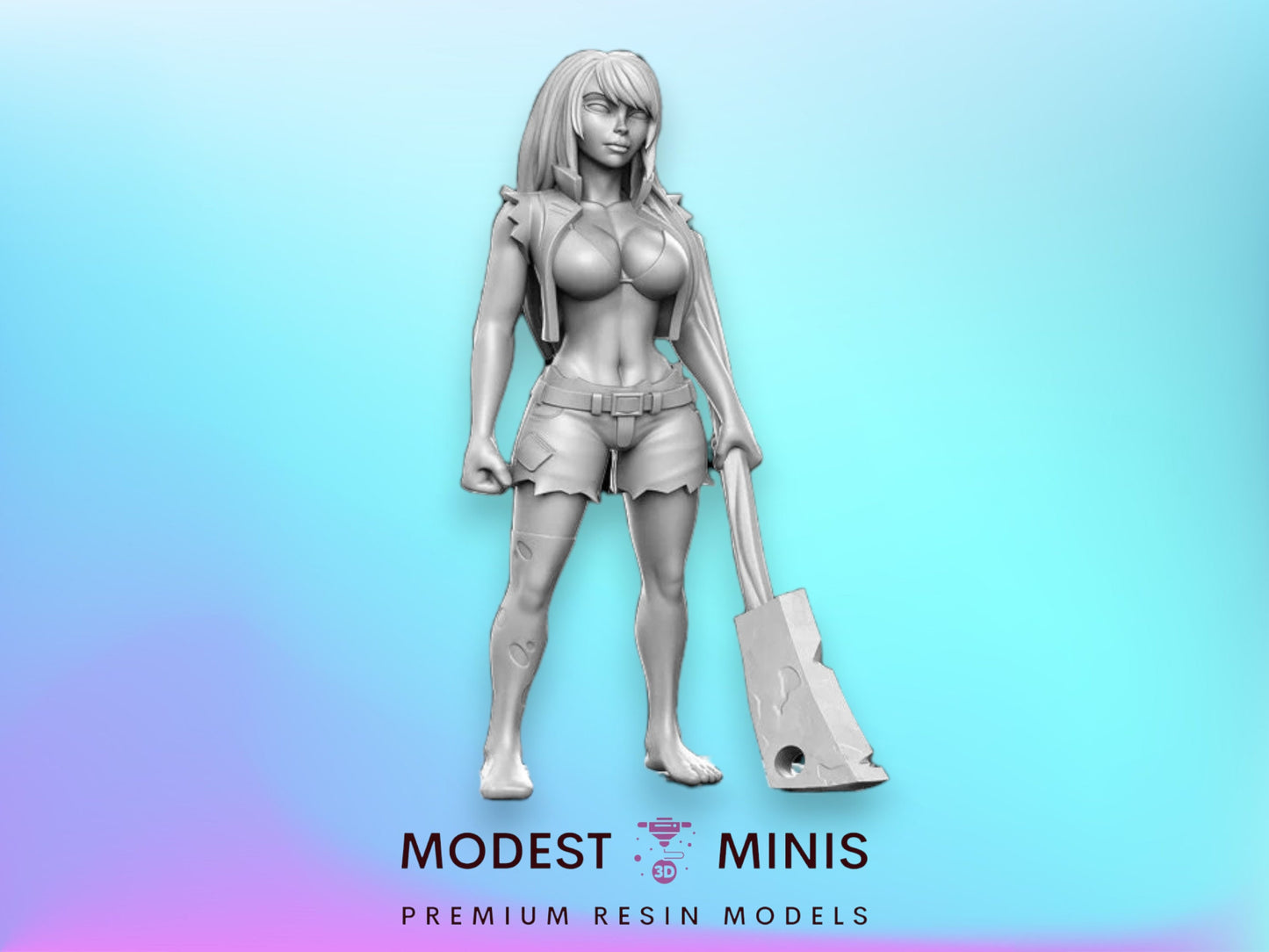 Heroine Quest Zombie Female - 28mm 32mm Scale DnD Miniature | Dungeons and Dragons | RN Estudio