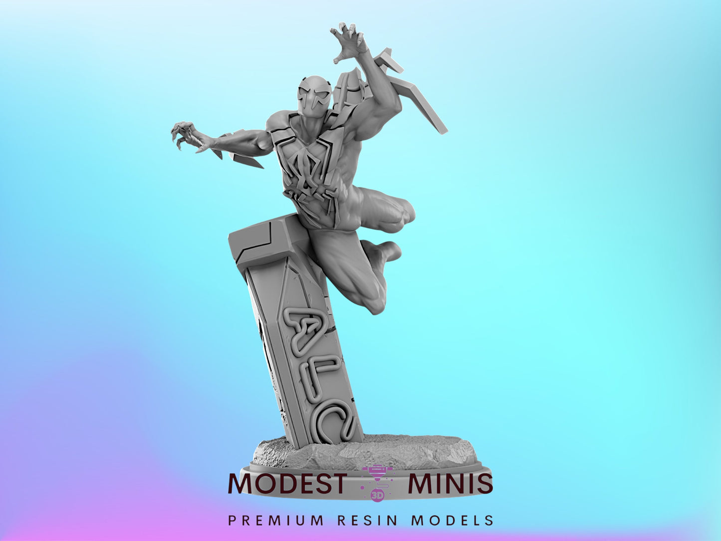 Spiderman 2099 | 32mm - 40mm Mini | Crisis Protocol Proxy | Superhero | Hall of Heroes