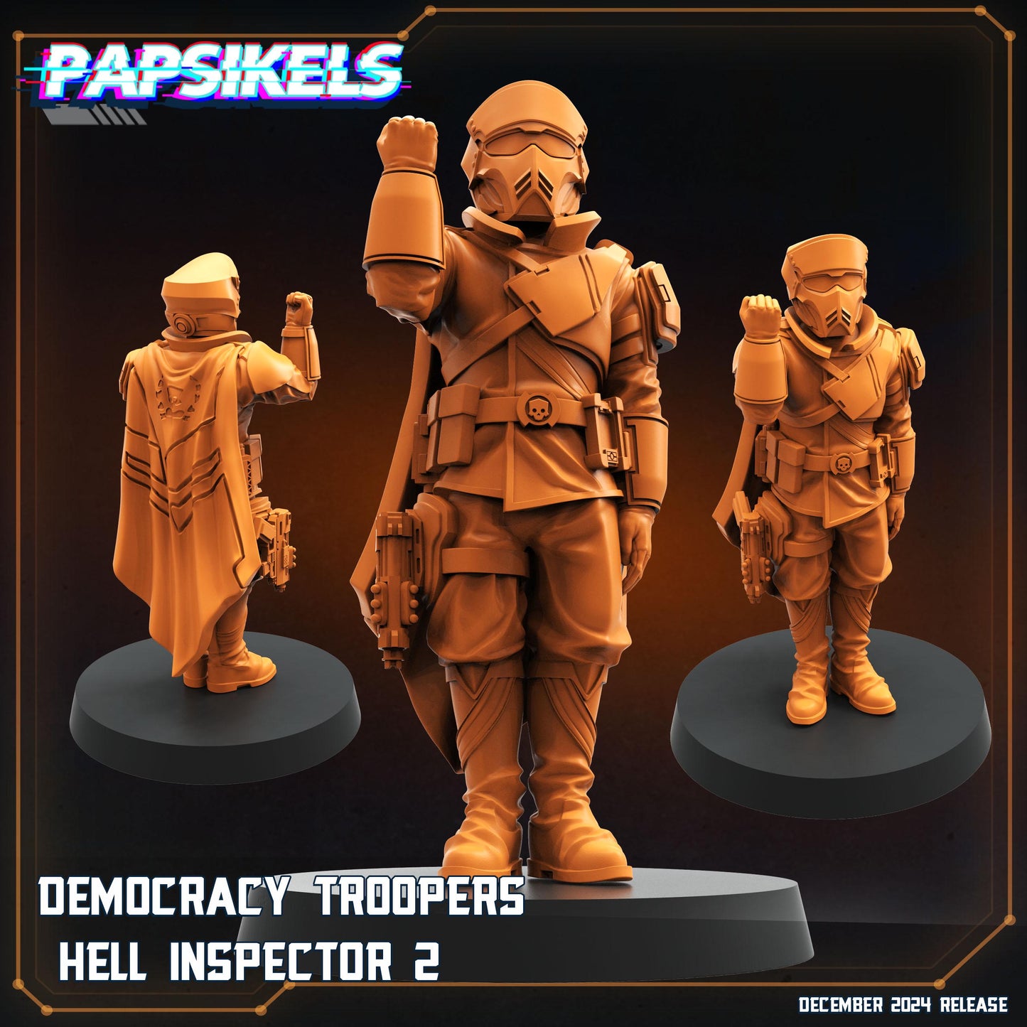 Hell Inspectors - 32mm Scale Alien Miniature | RPG | Sci fi | Role Playing | DnD | Papsikel
