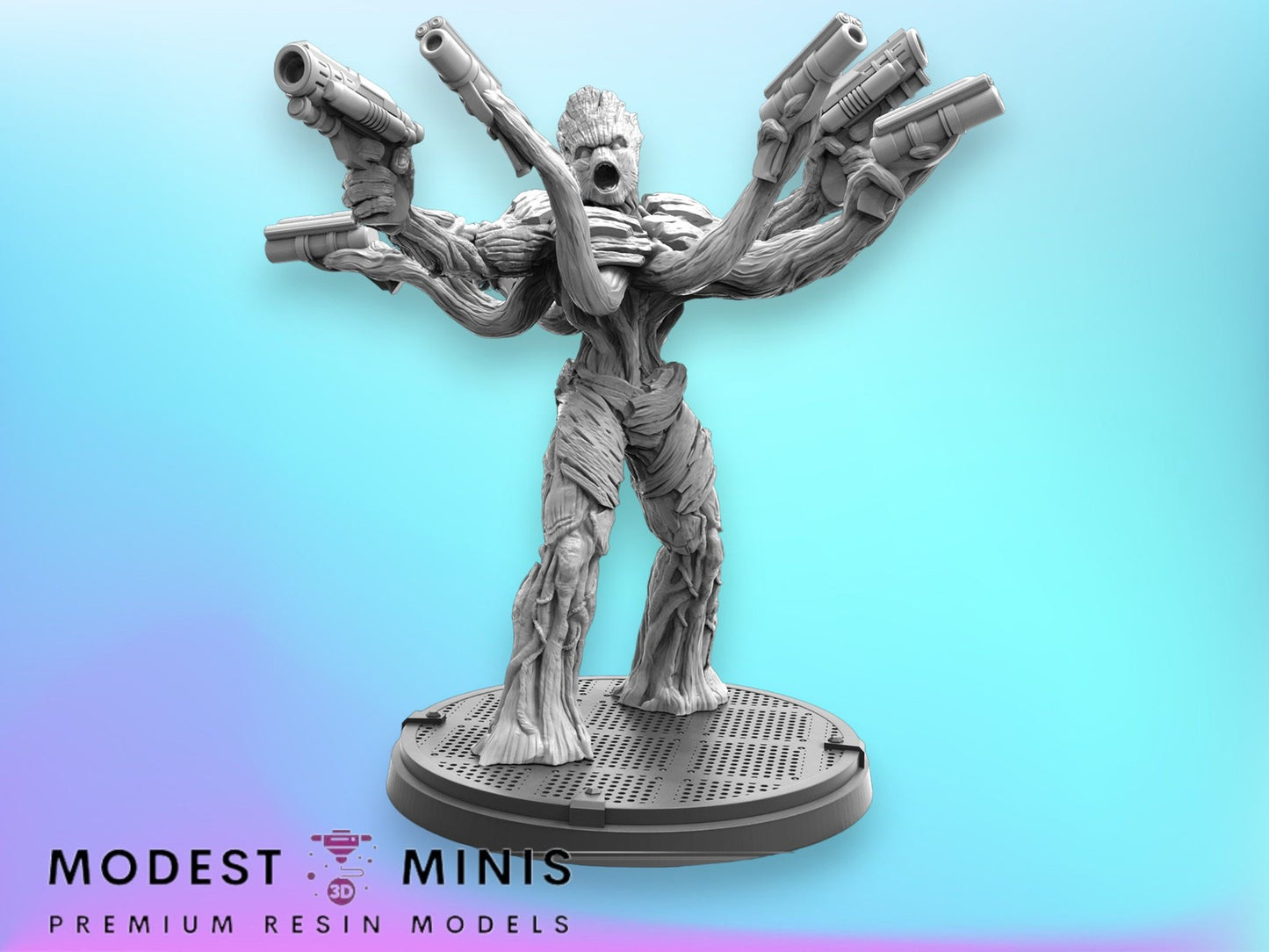 Tree Gunslinger - 40mm  Miniature | Crisis Protocol Proxy | Trident
