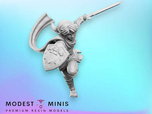 Finn Elf Adventurer - 32mm Scale DnD Miniature | Dungeons and Dragons | JRPG Mini - RN Estudio