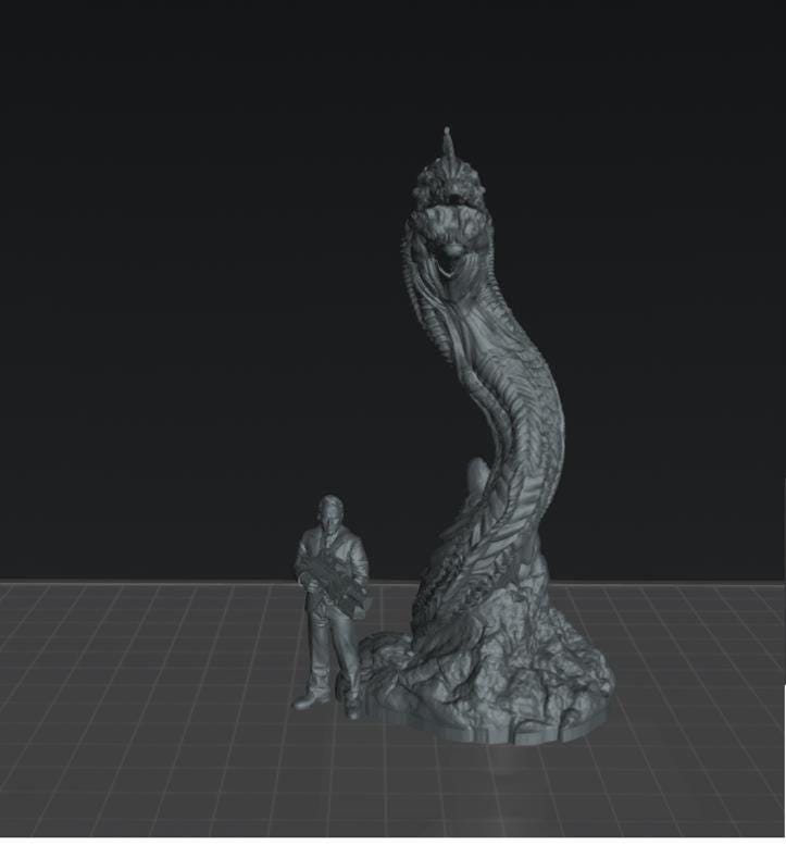 Ancient Eel  | 25mm - 100mm Scale | DnD | EC3D Fantasy Mini | Everyday Heroes
