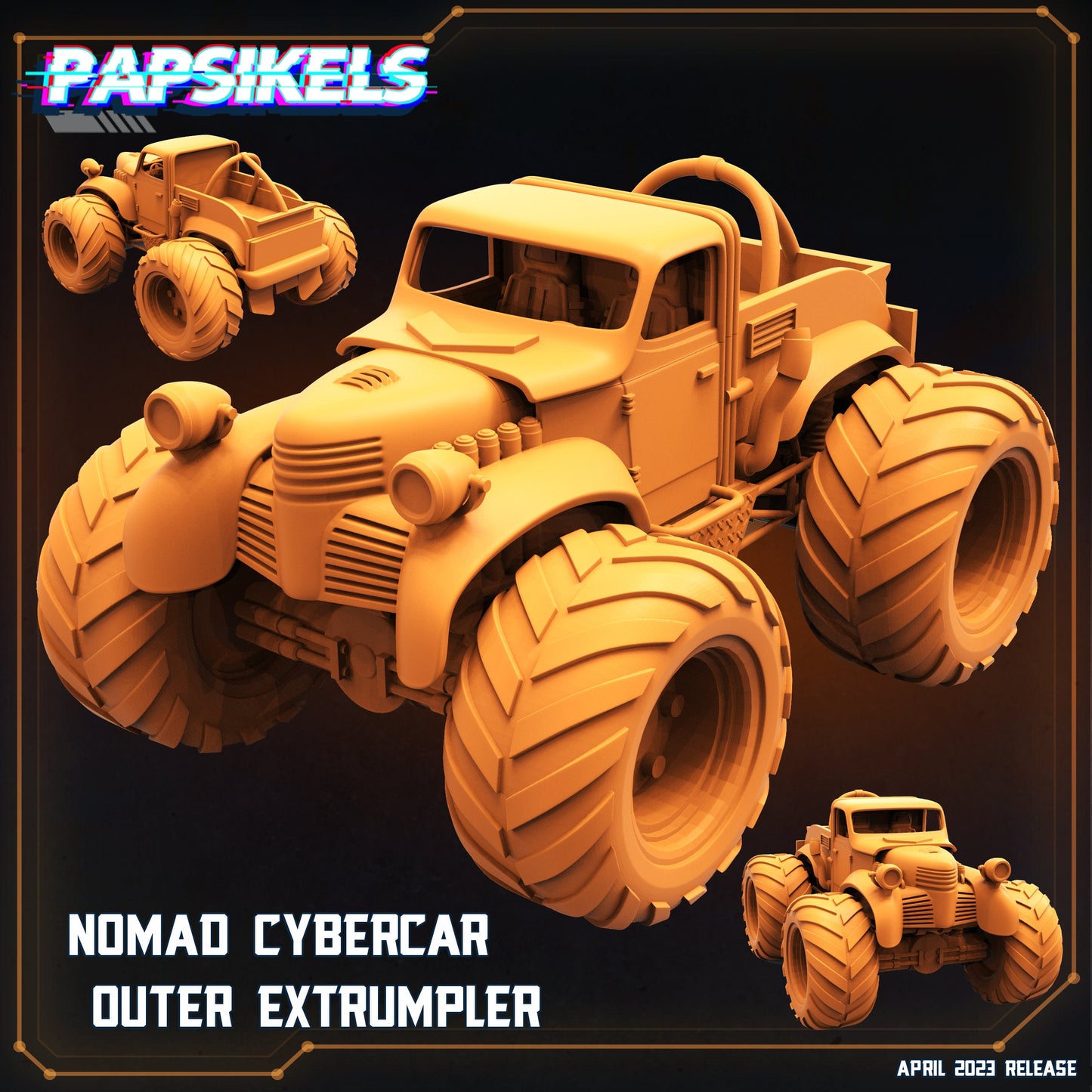 Nomad Cyber Car Extumpler | 28mm - 40mm Scale | Survivor Terrain | Fantasy Scatter | Sci Fi Terrain | Superhero