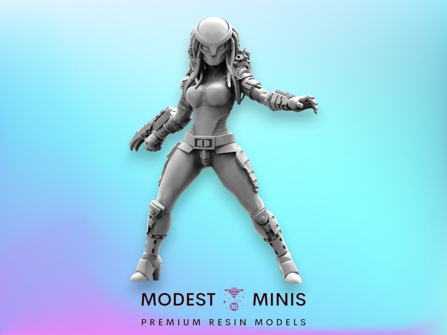 Mechico Noguchisawa Mark Hunter - 32mm Scale Alien Miniature | RPG | Sci fi | Cyberpunk | Role Playing | DnD | Papsikel