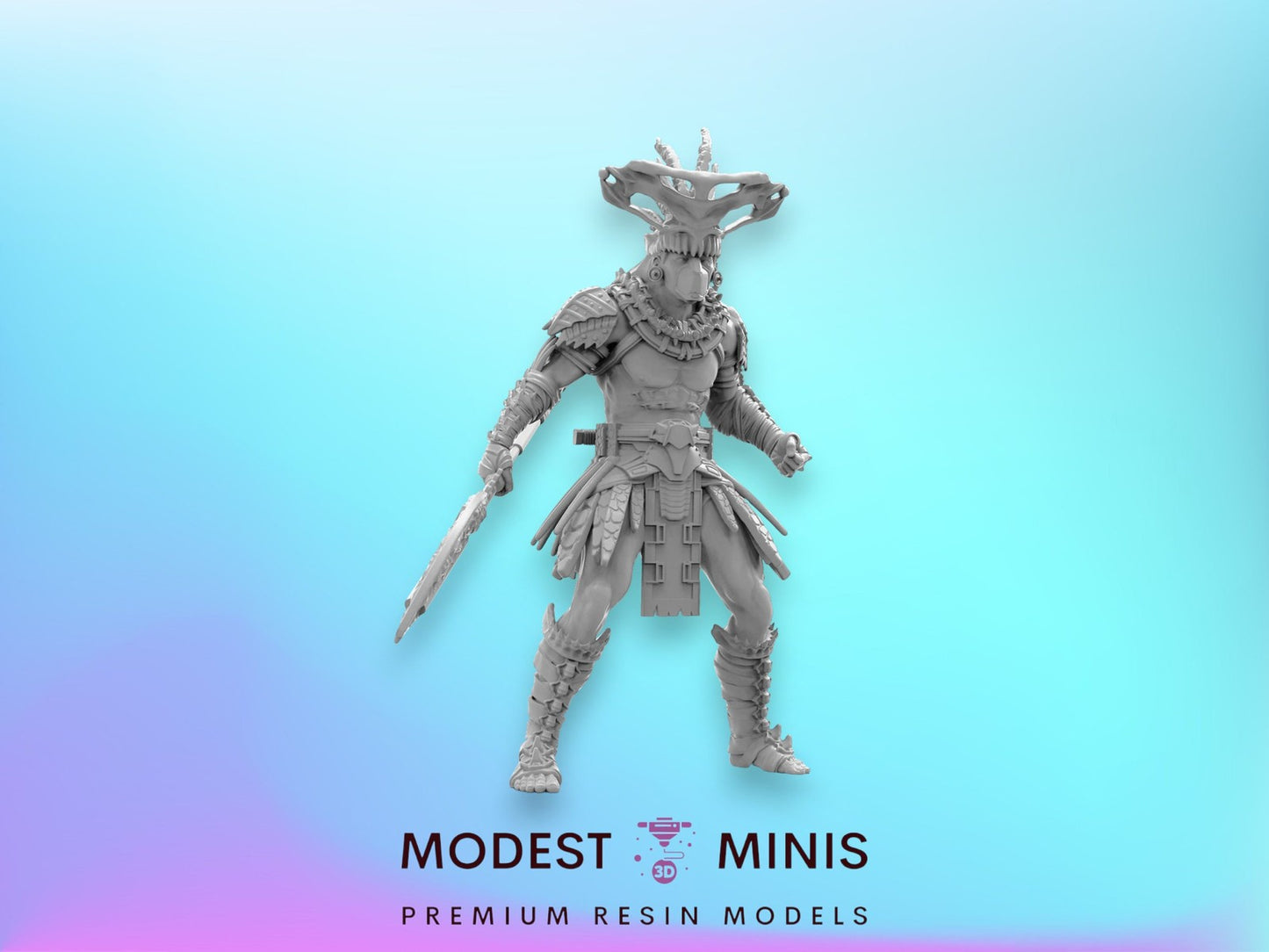 Water Warlord A - 40mm  Miniature | Crisis Protocol Proxy | Trident