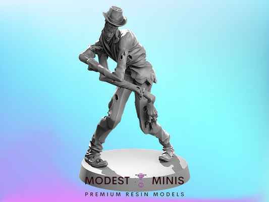 Zombie Contorted Man 28mm - 100mm Scale Resin Mini Zombicide Walking Dead Zombicircus Vaultz