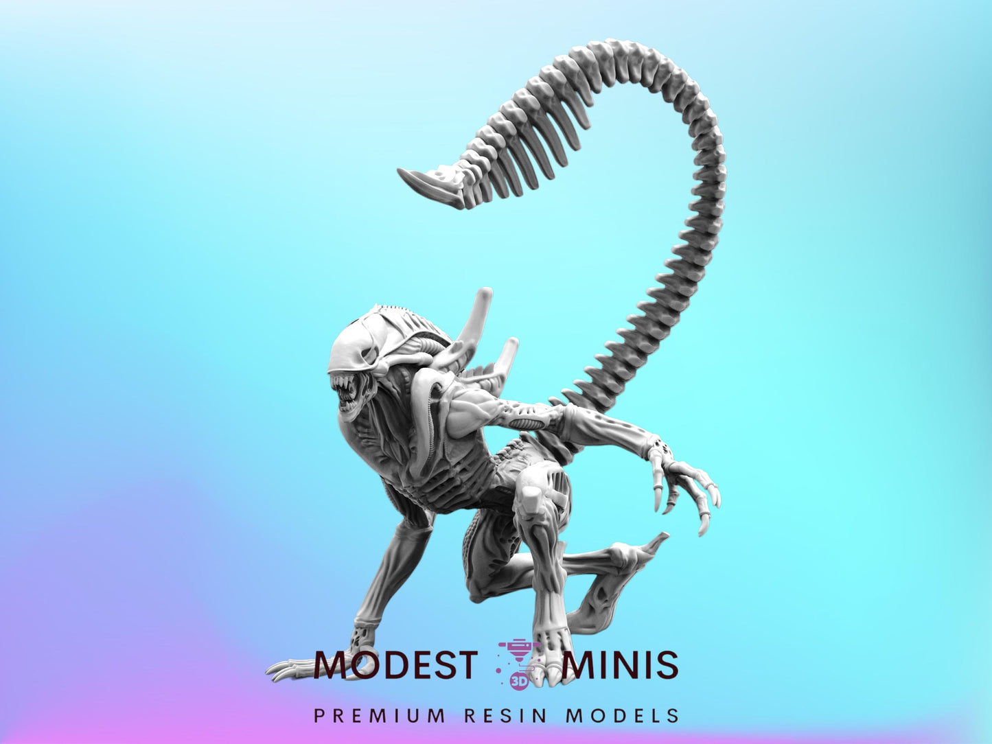 Xeno Warrior E - Resin 3D Print Alien Miniature | RPG | Sci fi | Cyberpunk | Role Playing | DnD | Papsikel