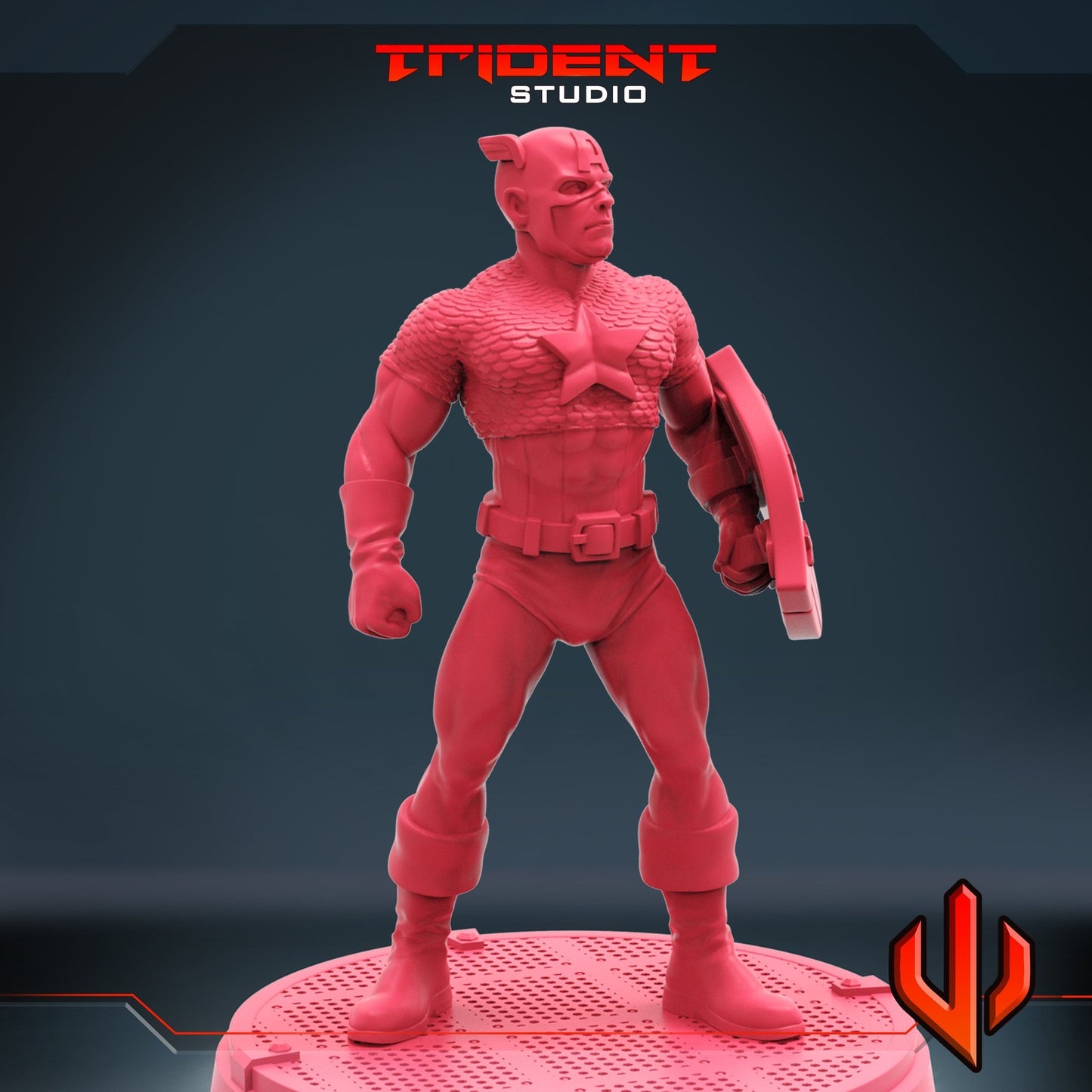 Stars and Stripes D - 40mm  Miniature | Crisis Protocol Proxy | Trident