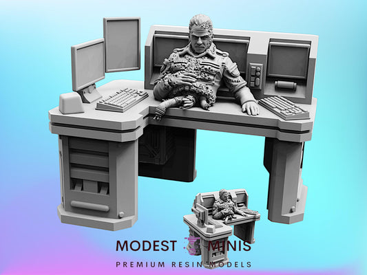 Damaged Android Science Officer - 32mm Scale Alien Miniature | RPG | Sci fi | Cyberpunk | Role Playing | DnD | Papsikel