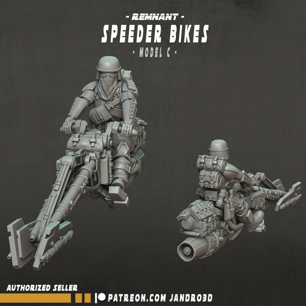 Remnant Speeder Bikes Set - 28mm - 40mm Scale | Jandro | Star Wars Legion Mini