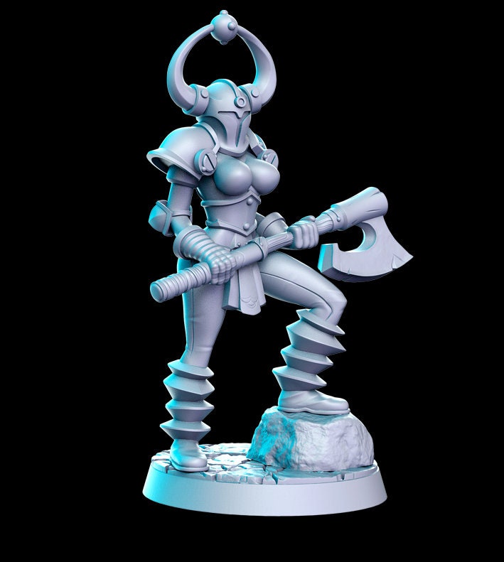 Heroine Quest Chaos 2 Female - 28mm 32mm Scale DnD Miniature | Dungeons and Dragons | RN Estudio