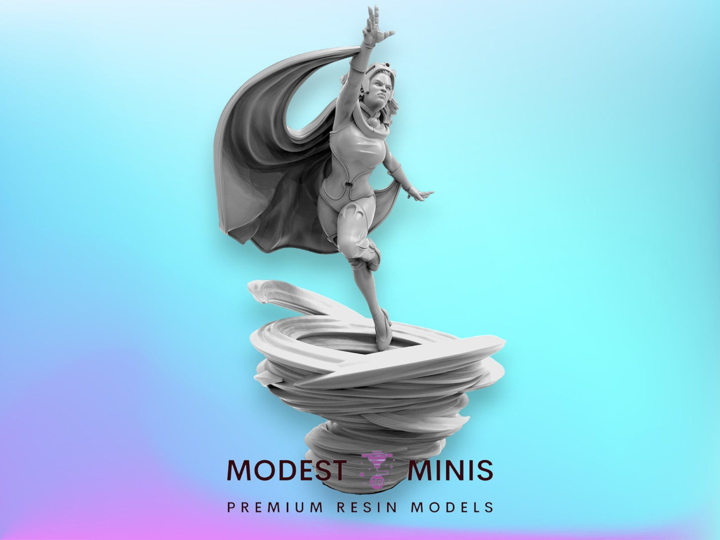 Trident Weather Witch - Storm 40mm  Miniature | Crisis Protocol Proxy | Trident